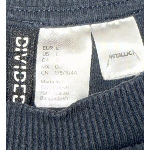 Metallica Enter Sandman Pushead T Shirt 2021 H&M Divided Heavy Metal Oversized L - Picture 3 of 8